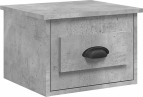 Wisząca szafka nocna z szufladą szary beton T3-D11