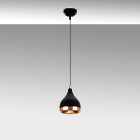 Lampa wisząca w czarno-złotym kolorze ø 14 cm Yildo – Opviq lights