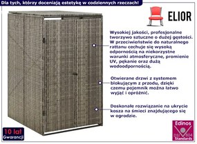 Szara osłona na kosz na śmieci S2-N41