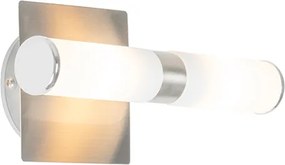 Nowoczesna lampa ścienna do łazienki stal IP44 2-światłowa - Bath