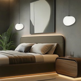 Czarno-biała lampa wisząca ø 25 cm Stones – Candellux Lighting