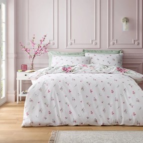 Kremowa pościel dwuosobowa 230x220 cm Bridgerton Penelope Floral – Catherine Lansfield