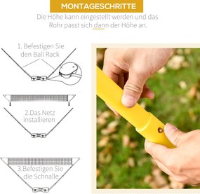 Zestaw do Badmintona HOMCOM z Przenośnym Stojakiem