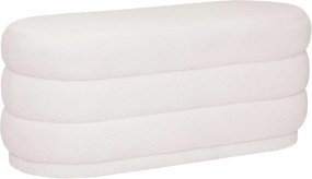 Pufa do salonu Sinan, materiał z efektem boucle, 100 x 40 cm