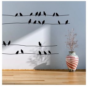 Zestaw naklejek Ambiance Starlings On Cable