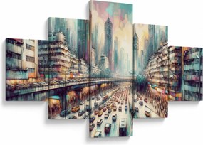 Obraz - Życie w wielkim mieście (125x70 cm)