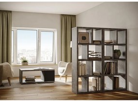 Szary regał w dekorze betonu 70x159 cm Berlin – TemaHome