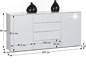 Szafka SPICE, błyszcząca biel