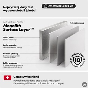 Regał biurowy otwarty z drążkiem na ubrania, do recepcji i poczekalni, metalowy, antracytowy/orzech, 800x2200x400 mm: ARIEL Eco Design