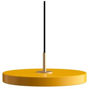 Żółta lampa wisząca LED z metalowym kloszem ø 31 cm Asteria Mini – UMAGE