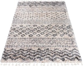 Kremowy dywan shaggy włochacz P7-D60