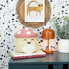 Beżowy tekstylny dziecięcy kosz na zabawki ø 23x22 cm Fizz Malcolm – SQUISHMALLOWS