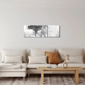 Obraz - Vintage pocztówka miasta N⁰3 (z zegarem) (90x30 cm)
