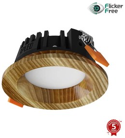 APLED - LED Oświetlenie RONDO WOODLINE LED/3W/230V 4000K śr. 9 cm popiół solidne drewno