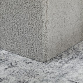 HOMCOM Skrzynka do przechowywania, pufa z miejscem i pokrywą do salonu, sypialni, korytarza, Jasnoszara