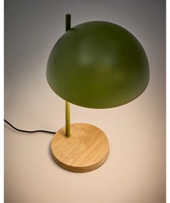 Zielona/w naturalnym kolorze lampa stołowa z metalowym kloszem (wysokość 48,5 cm) Catlar – Kave Home