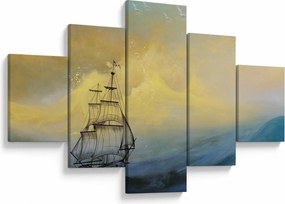 Obraz - Obraz statku ma morzu (125x70 cm)