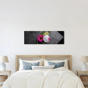 Obraz  - Noc w Bangkoku (z zegarem) (90x30 cm)