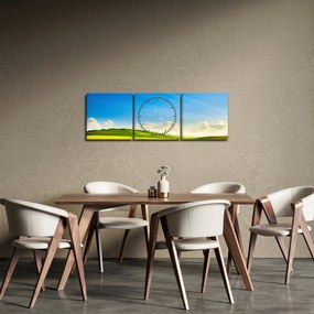 Obraz - Wiosenne niebo (z zegarem) (90x30 cm)