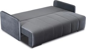 Sofa Rozkładana z Funkcją Spania IBIZA Dwuosobowa Szara Nowoczesna do Salonu