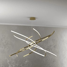 Top Light Tornado 88W 5950LM 1163/S100 Nowoczesny żyrandol LED w kolorze oksydowanego złota