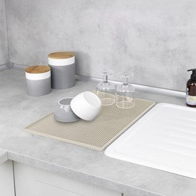 Beżowa gumowa podkładka do naczyń 40x30 cm Maxi – Wenko