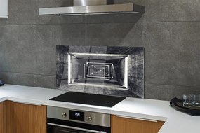 Panel szklany do Kuchni Abstrakcyjny Tunel