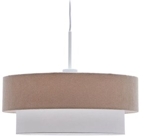 Biała/beżowa lampa wisząca z tekstylnym kloszem ø 40 cm Bianella – Kave Home
