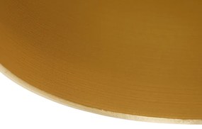 Abażur materiałowy czarny 40/47/26 ze złotym wnętrzem Nowoczesny