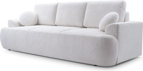 Masseno Sofa FILO z funkcją spania i pojemnikiem na pościel, Rozkładana sofa - Biały, CORAL 70