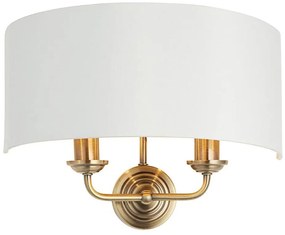 Endon 98937 - Kinkiet HIGHCLERE 2xE14/40W/230V biały/mosiądz