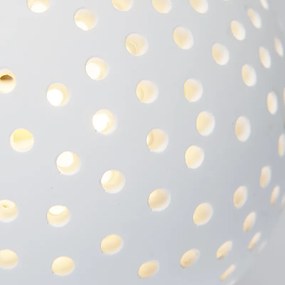 Vintage-inspirowana lampa ścienna z białego gipsu - Blur