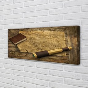 Obraz na płótnie Stara Mapa i Zeszyt