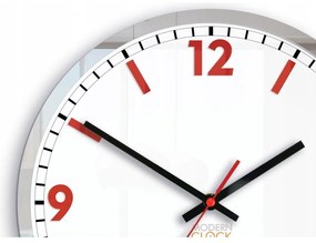 Zegar na ścianę klasyczny cichy mechanizm okrągły z białą tarczą akrylowy