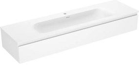 Mexen Orio szafka łazienkowa 160 cm z umywalką Vela, 1 szuflada, biała mat - 91A10-16023-1-BF01-W23M01
