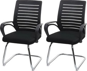 Krzesło konferencyjne MCW-K51 (zestaw 2 sztuk),  czarny