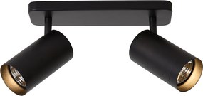 Nowoczesna lampa sufitowa czarna 2-punktowa GU10 70mm - Jeana Luxe