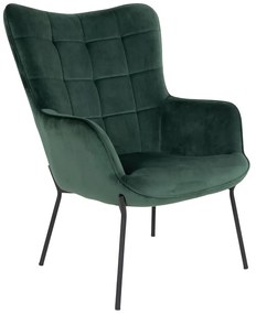 Zielony aksamitny fotel House Nordic Glasgow