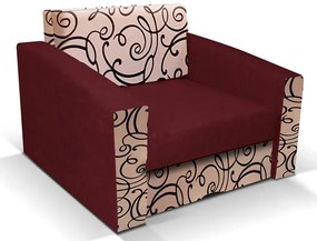 Brązowy rozkładany fotel z funkcją spania H0-R86