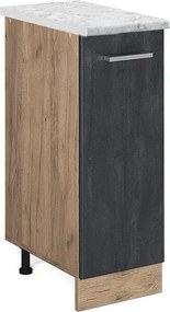 Szafka apteczna czarny beton 30x60x81.6 r-line