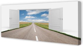 Obraz na płótnie Surrealistyczna Droga do Drzwi