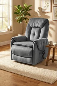 Nowoczesny szary fotel wypoczynkowy A8-C13