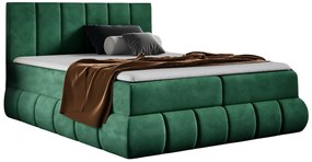 Ciemnozielone łóżko kontynentalne 5 rozmiarów K4-F32