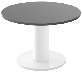 Stolik kawowy SOLO MINI ⌀80cm szary mat/biały HUBERTUS