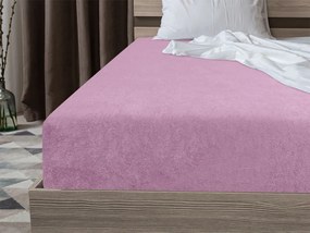 PrzytulneMieszkanie.pl Prześcieradło frotte EXCLUSIVE różowe 180 x 200 cm