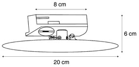 Nowoczesna lampa sufitowa w kolorze brązu do systemu szynowego 1-fazowego 2-punktowa - Iconic Pulley Nowoczesny Oswietlenie wewnetrzne