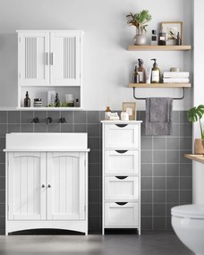 Szafka łazienkowa LEHAC 30x82 cm, biała