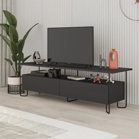 Czarna szafka pod TV 150x45 cm Dilly – Marckeric