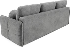 Sofa PURE Rozkładana Dwuosobowa Ciemnoszara Boucle Japandi