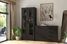 Komoda ALBANO - Czarny / 120 cm